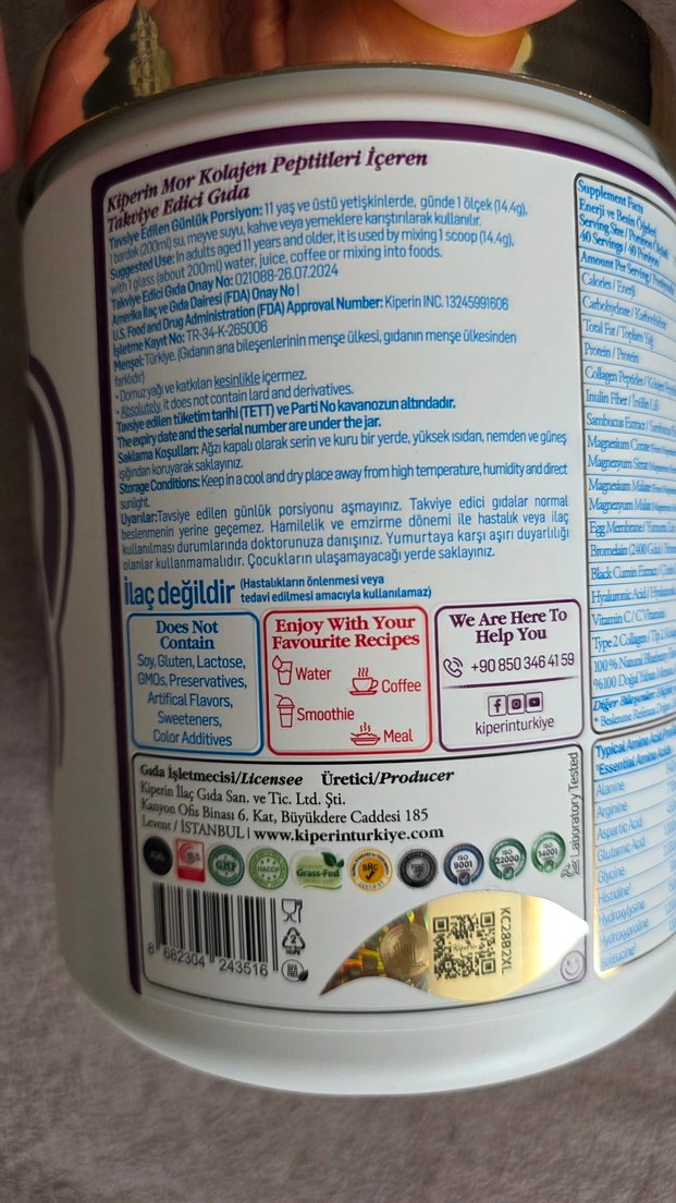 Altın Renkli Hidrolize Kollajen Tozu - Görsel 4