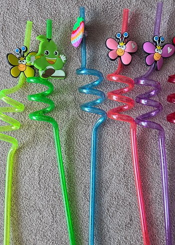 Renkli Spiral Parti Pipetleri - Görsel 5