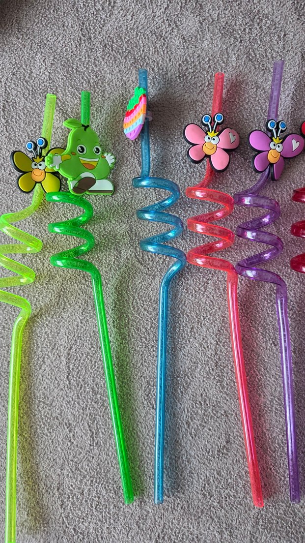 Renkli Spiral Parti Pipetleri - Görsel 5