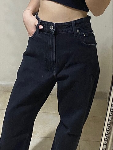 m Beden siyah Renk Baggy Jean