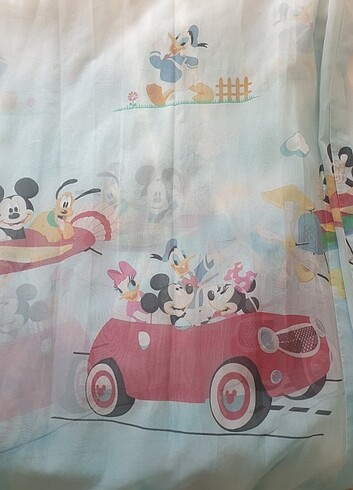 mickey mouse disney çocuk odası perdesi 