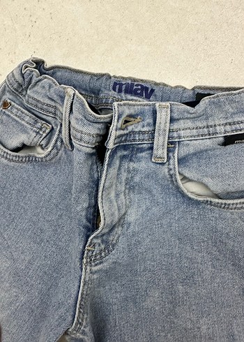 5 Yaş Beden Mavi Bol Kesim Kız çocuk Denim Jean