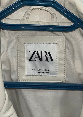 Bej Deri Erkek Ceket - ZARA - Görsel 2