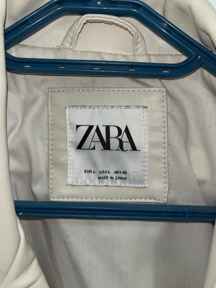 Bej Deri Erkek Ceket - ZARA - Görsel 2