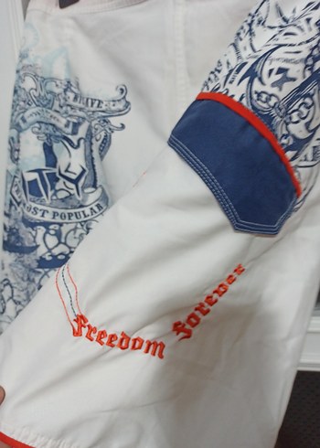 Baskılı Erkek Papyon - Beyaz ve Gri - Görsel 5