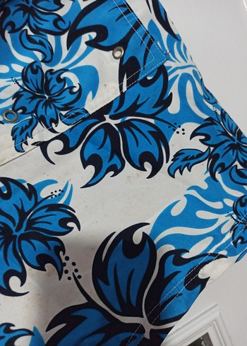 Düğmeli Mavi Tie-Dye Mini Erkek Şort - Görsel 7