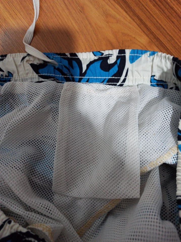 Düğmeli Mavi Tie-Dye Mini Erkek Şort - Görsel 5