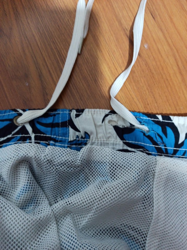 Düğmeli Mavi Tie-Dye Mini Erkek Şort - Görsel 4