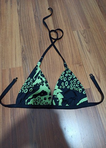Yeşil Yılan Desenli Bohem Bikini Üstü
