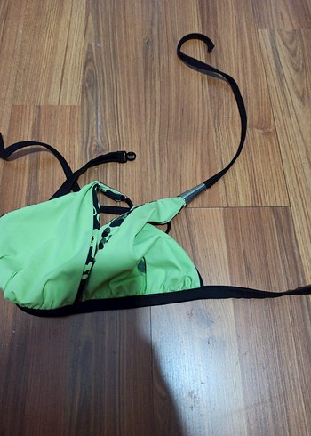 40 Beden Yeşil Yılan Desenli Bohem Bikini Üstü