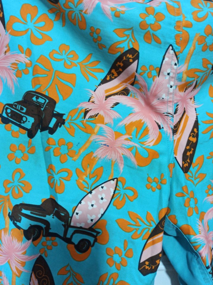 Turkuaz Renkli Baskılı Erkek Yüzme Şortu - Görsel 5