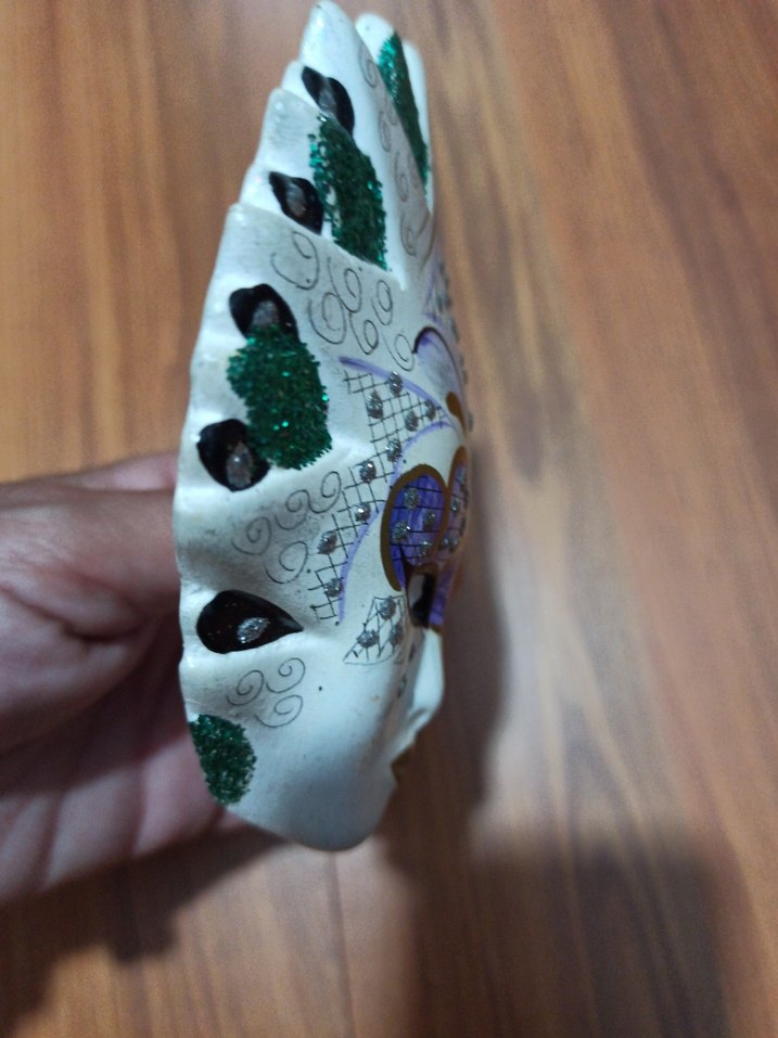 Dekoratif Kadın Maskesi Yeşil Detaylı - Görsel 3