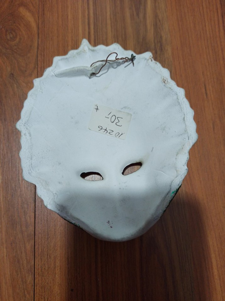 Dekoratif Kadın Maskesi Yeşil Detaylı - Görsel 4