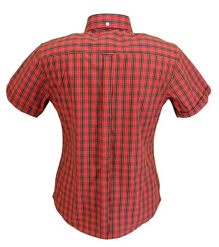 Kırmızı kareli vintage gömlek erkek-kız M-L