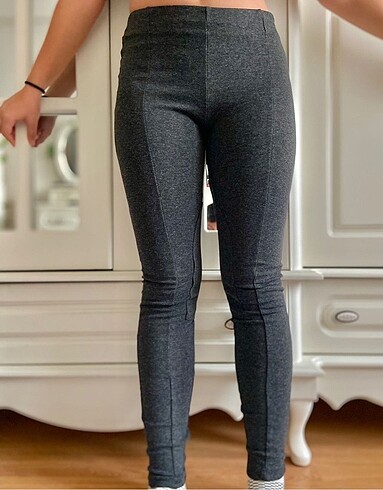 Mango Gri Tayt Dizlikli Xs-S - Görsel 2