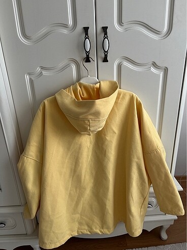 Sarı Oversize Palto Hırka - Görsel 7