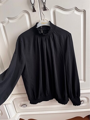 Boyunlu Şifon Bayan Vintage Bluz M-S - Görsel 4