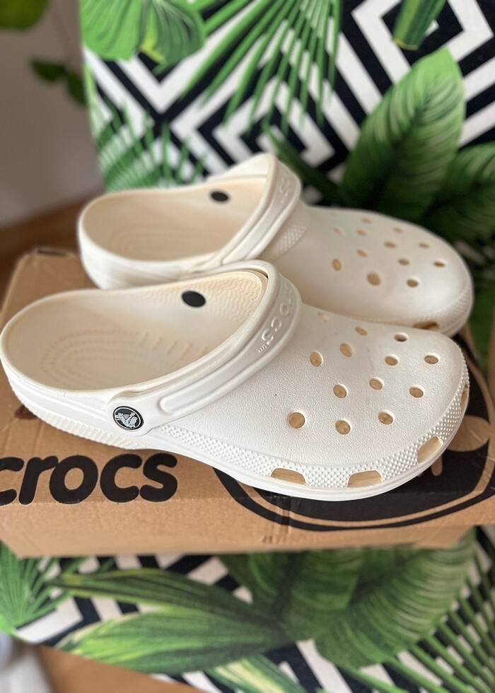 CROCS ÇEŞİTLERİ PEMBE-KREM-GRİ 37-38 - Görsel 4