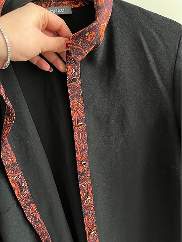 Nakışlı Siyah Vintage Gömlek S-M - Görsel 4