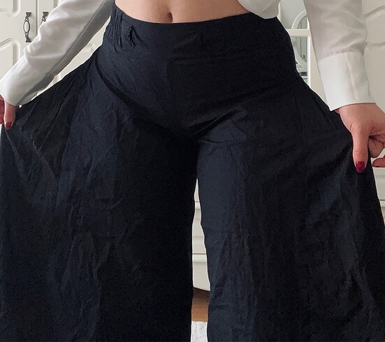 Oxxo geniş paça vintage siyah pantolon s-xs - Görsel 2