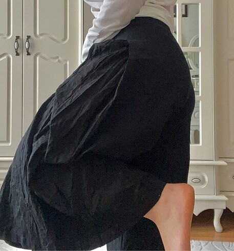 Oxxo geniş paça vintage siyah pantolon s-xs - Görsel 3