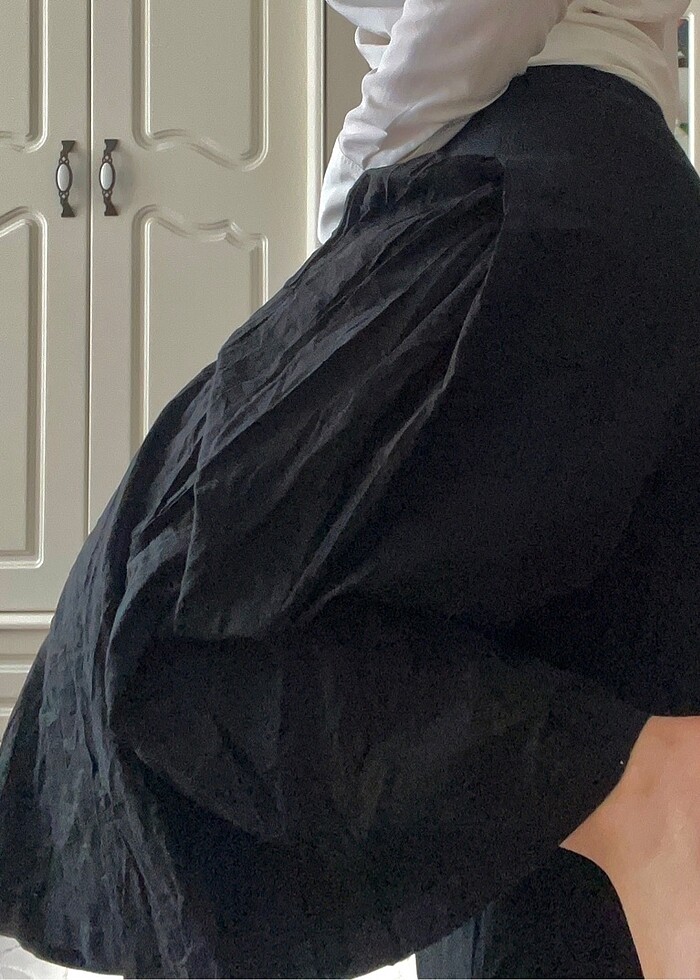 Oxxo geniş paça vintage siyah pantolon s-xs - Görsel 3