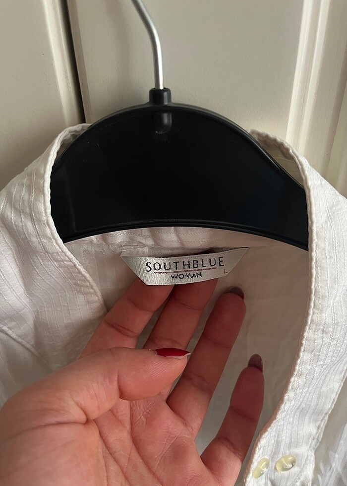 Bej Vintage Kemerli Gömlek S-M - Görsel 3