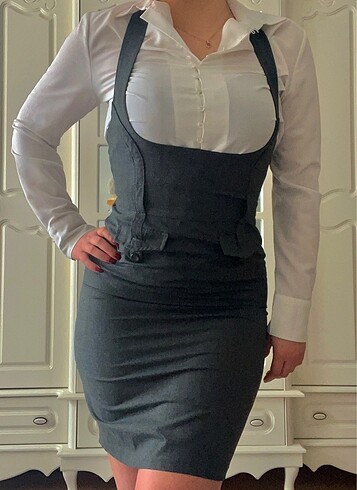 Vintage Salopet Füme S-M askılı - Görsel 3