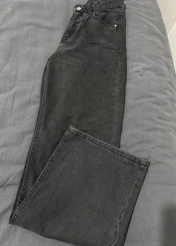 Siyah Rahat Kesim Kadın Denim Pantolon - Görsel 3