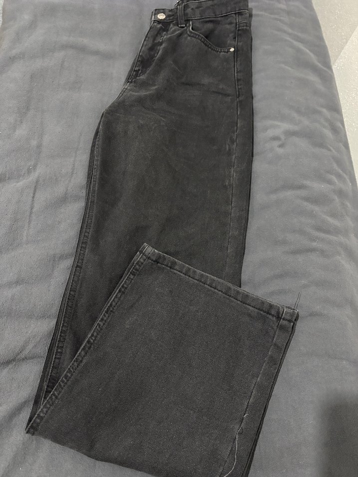 Siyah Rahat Kesim Kadın Denim Pantolon - Görsel 3