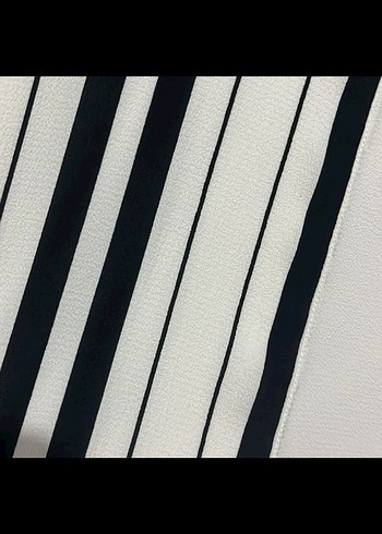 Çizgili Pilili Uzun Kollu Kadın Tunik - Görsel 2