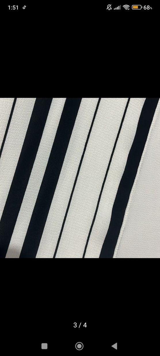 Çizgili Pilili Uzun Kollu Kadın Tunik - Görsel 2