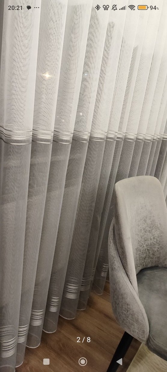 Beyaz Baskılı Modern Perde - Görsel 3