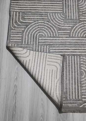 Gri Yılan Desenli Modern Halı - Görsel 3