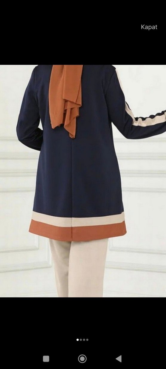 , Uzun Kollu Kadın Tunik - Görsel 3