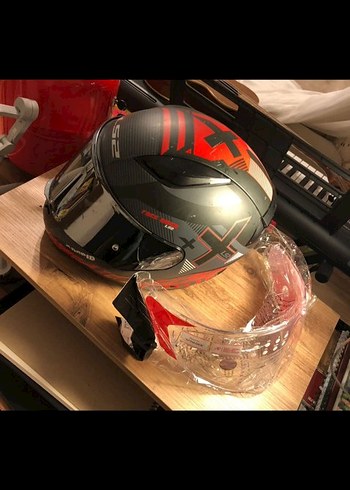LS2 Kırmızı Siyah Biker Kask - Görsel 6