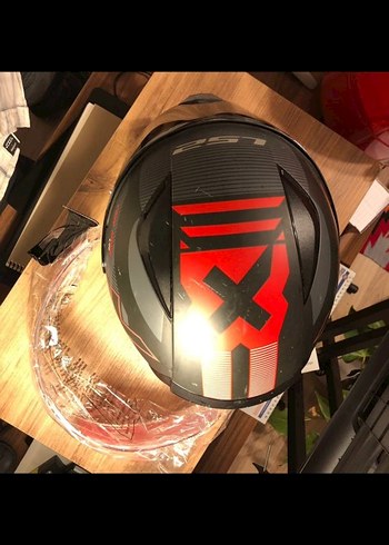 LS2 Kırmızı Siyah Biker Kask - Görsel 7