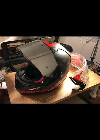 LS2 Kırmızı Siyah Biker Kask - Görsel 3