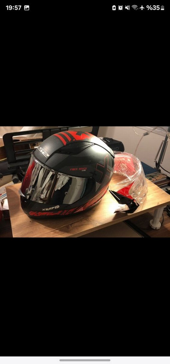 LS2 Kırmızı Siyah Biker Kask - Görsel 4