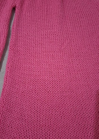 s Beden pembe Renk Pembe örgü Kadın Bisiklet Yaka Kazak