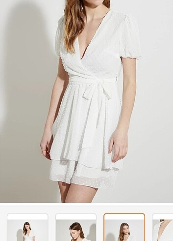 36 Beden Trendyolmilla beyaz kısa elbise 
