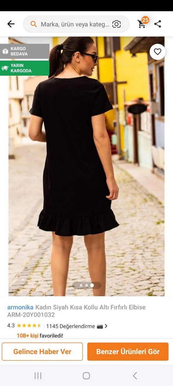 Kadın siyah elbise - Görsel 3