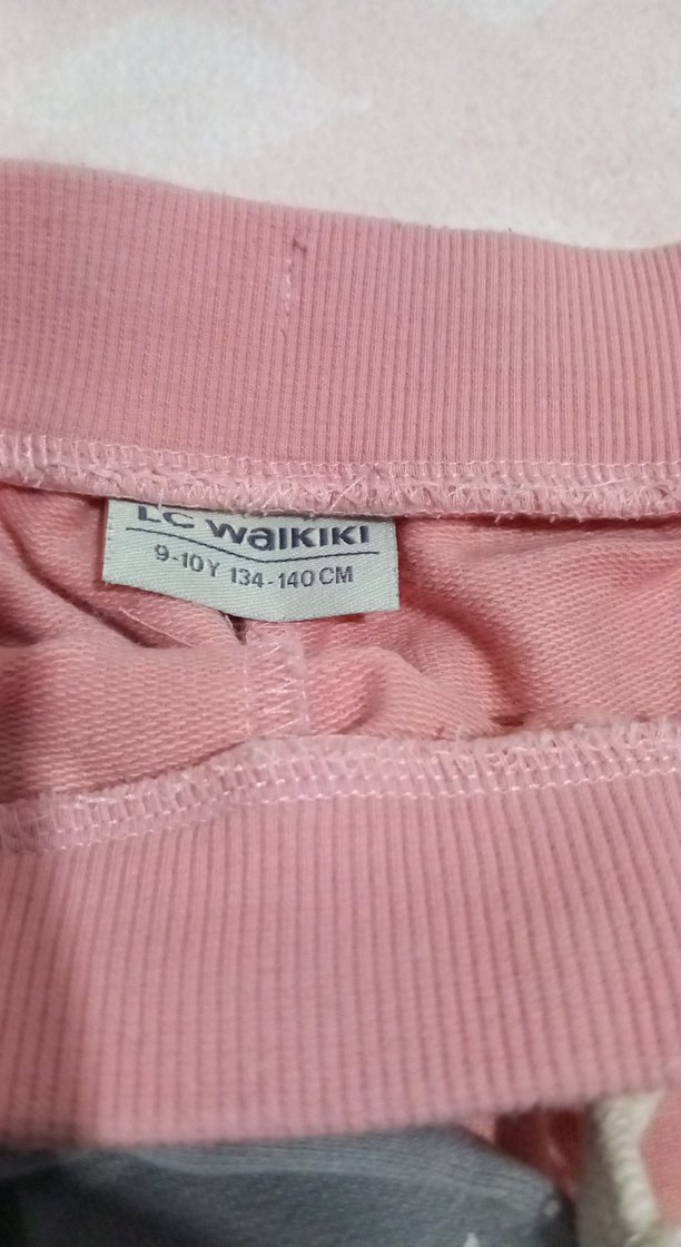 Kız Çocuk Gri Kapüşonlu Unicornlu Eşofman Takımı - Görsel 4