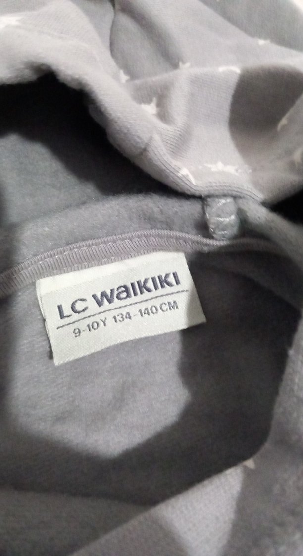 Kız Çocuk Gri Kapüşonlu Unicornlu Eşofman Takımı - Görsel 3