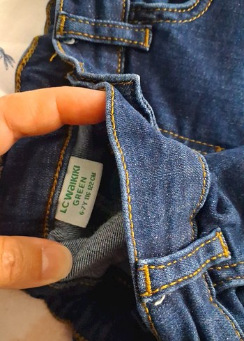 6 Yaş Beden mavi Renk Erkek Çocuk Koyu Mavi Denim Pantolon ve pamuklu gömlek takim
