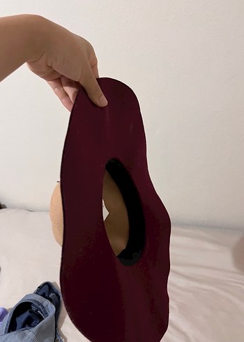 Diğer Bordo Süet Drapeli Bohem Kadın Şapka