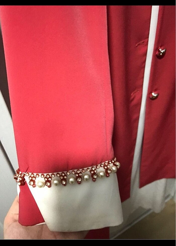 Nar çiçeği tesettür abiye - Görsel 2