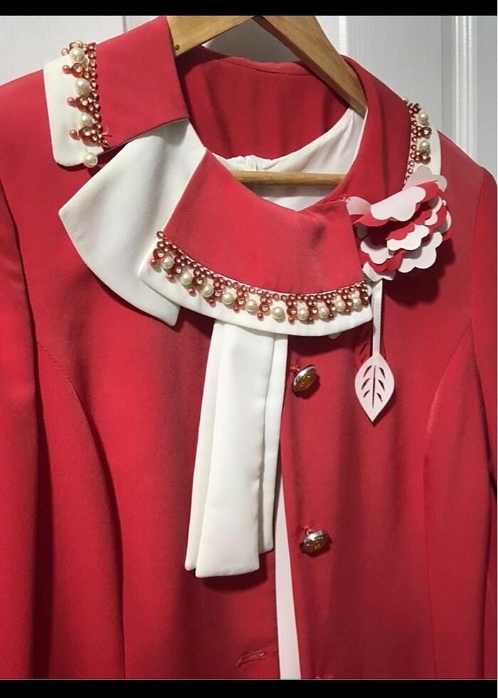 Nar çiçeği tesettür abiye - Görsel 4