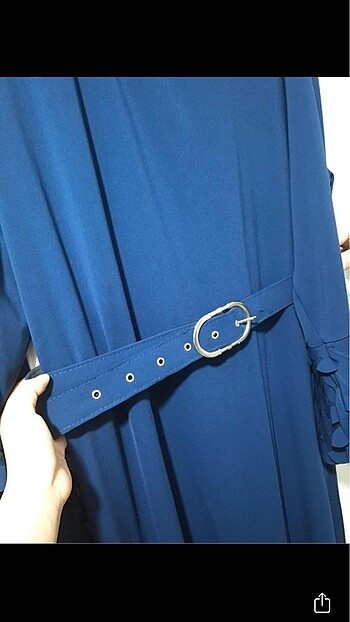 Lacivert tesettür abiye - Görsel 3