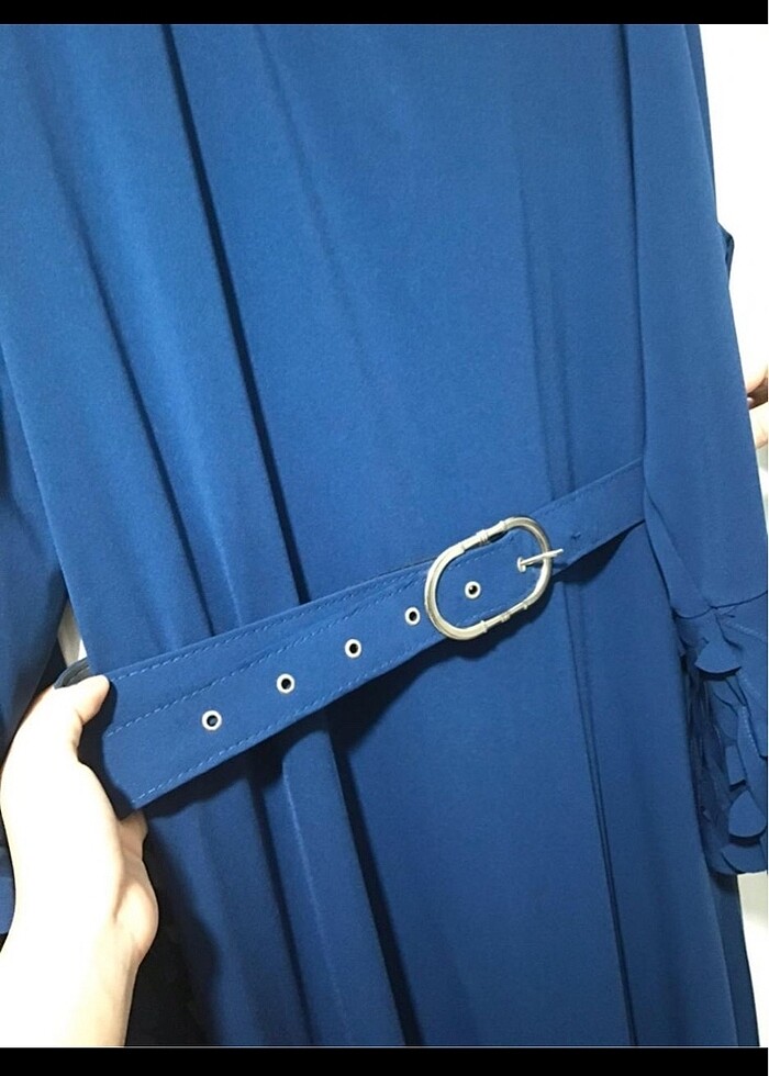 Lacivert tesettür abiye - Görsel 3